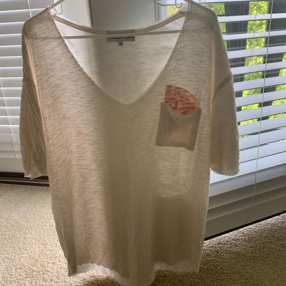 Wildfox Pizza Pocket Oversized Tshirt